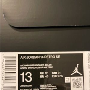 Air Jordan retro 14 se size 13 new brown